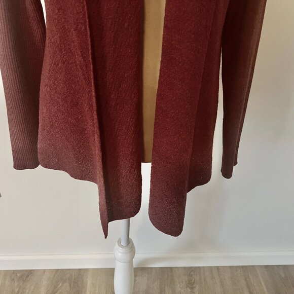 Eileen Fisher Wool Stretch Knit Twinset Cardigan Sweater Sleeveless Top Rib S - Picture 6 of 15